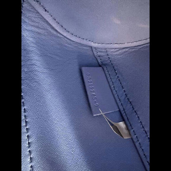 Chloe Bucket Tulip Mini Cross Body Blue Leather Shoulder Bag - Picture 11 of 12